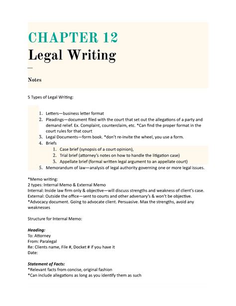 Example Of Legal Writing Sample at Trevor Roy blog