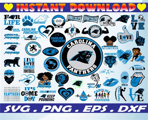 Bundle Files Carolina Panthers Football Teams Svg Carolina Panthers