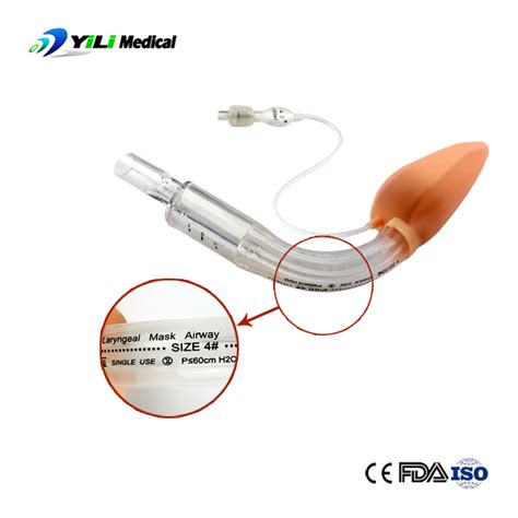 Silicone Preformed Double Lumen Laryngeal Mask Airway Anesthesia With Gastric Lumen Ce Mdr