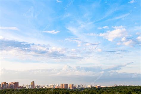 Premium Photo | Summer evening sky over residential district