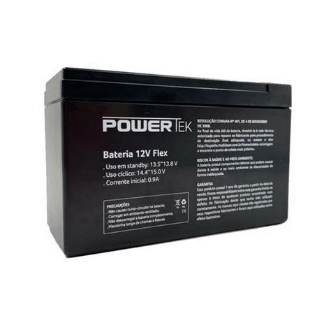 Bateria Selada 12V 7A Para No Break PowerTek EN013 Bateria Para