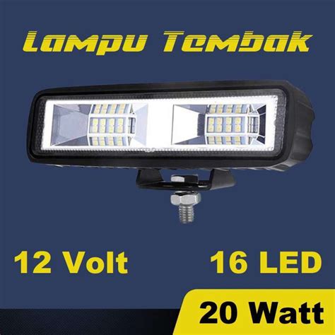 Promo Lampu Tembak Sorot LED Bar Cree 16 Titik Mata CWL 20 Watt 20W