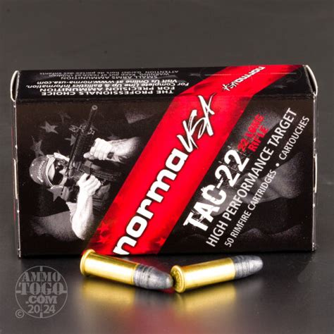 22 Long Rifle Lr Ammo 50 Rounds Of 40 Grain Lead Round Nose Lrn By Norma