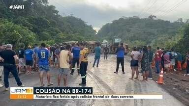 Jam Edi O Motorista Fica Ferido Ap S Colis O Frontal De Duas