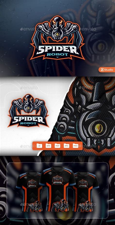 Spider robot mascot logo design | Spider robot, Pet logo design, Logo ...