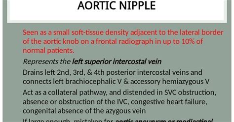 Chest Medicine Made Easy Dr Deepu Aortic Nipple