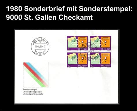 Sonderbrief Mit Sonderstempel St Gallen Checkamt Kaufen