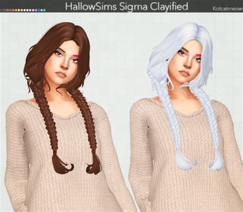 Kotcatmeow Hallowsims Sigma Hair Clayified