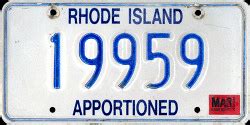 RHODE ISLAND Apportioned License Plates - moini.net