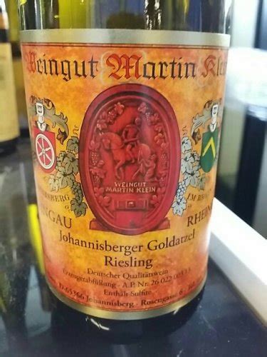 Weingut Martin Klein Johannisberger Goldatzel Riesling Vivino United