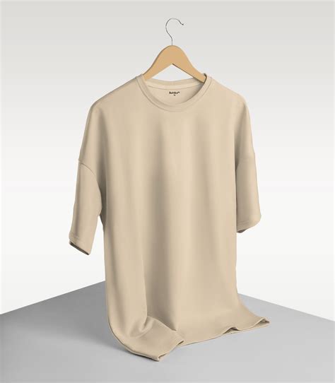 Camel Basic Oversized T Shirt Bofrike