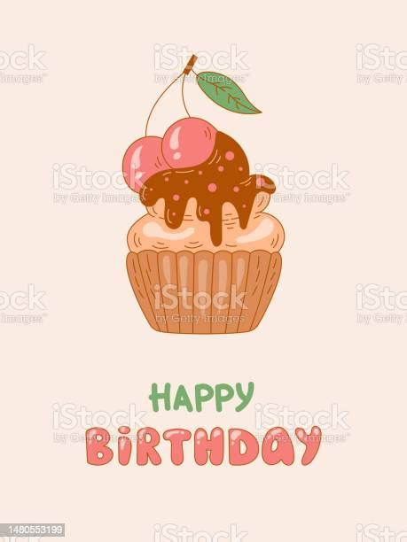 Happy Birthday Cupcake Stock Illustration Download Image Now Anniversary Art Bakery Istock