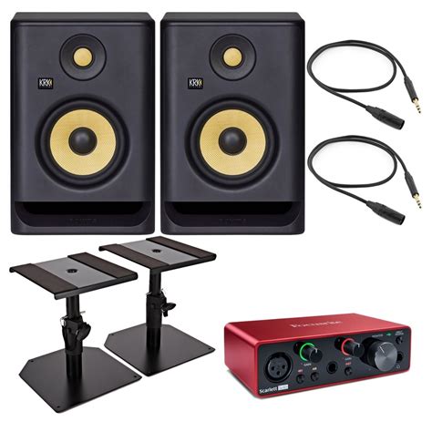 Krk Rokit Rp G Bundle With Focusrite Scarlett Interface Gear Music