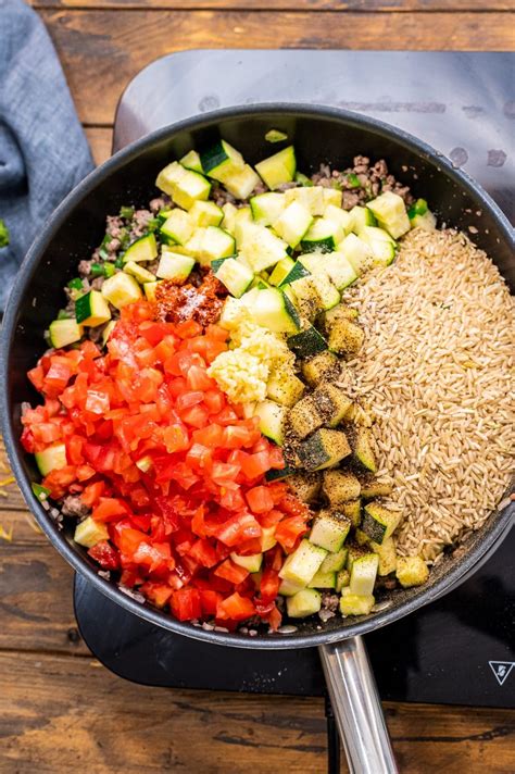 Hamburger And Zucchini Skillet Julies Eats And Treats