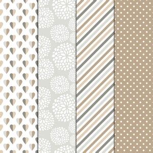 Nude Gray Grey Patterns 20 Digital Papers 12x12 Pattern File PAT Included Seamless