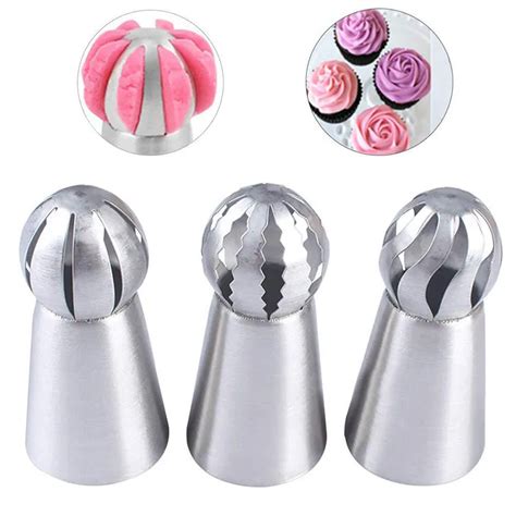 Aliexpress Buy Pc Russian Sphere Ball Icing Piping Tips Biscuits