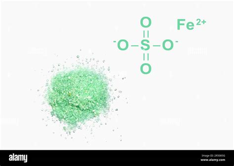 Ferrous Sulfate With Chemical Structure A Medicine Used To Treat And