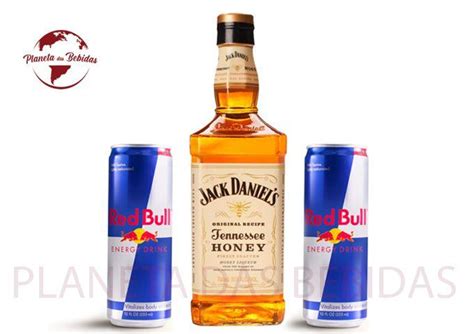 Combo Whisky Jack Daniels Honey 1000 ml 2 Energético Red Bull 250 ml