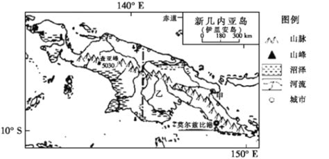 题目 阅读图文材料回答下列问题材料一新几内亚岛是世界上海拔最高的岛最高峰为查亚峰海拔5030米为大洋洲最高点全岛不少山峰都是死