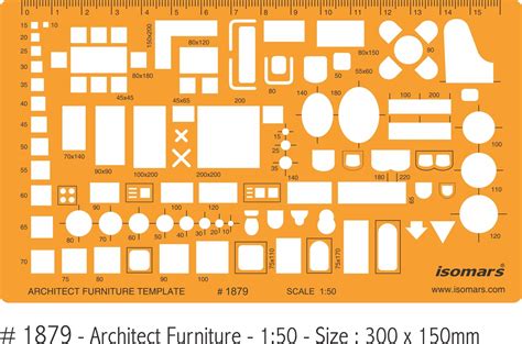 Architects Drafting Furniture Template 1:50