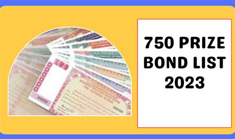 750 Prize Bond List 2023 17 April 2023