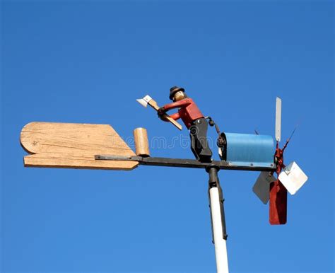 Silhouette Vane Indicating The Wind Direction Stock Photo Image Of