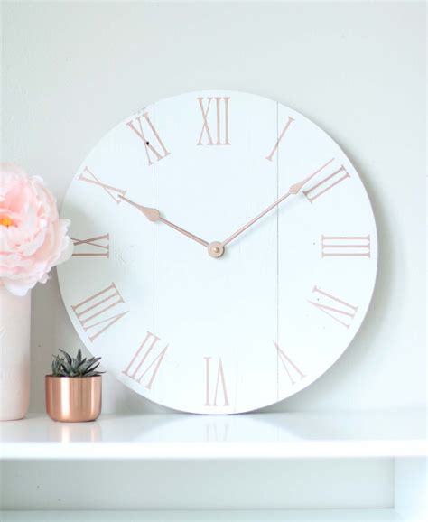 Rose Gold Clock Rose Gold Home Decor Wall Art Modern Clock