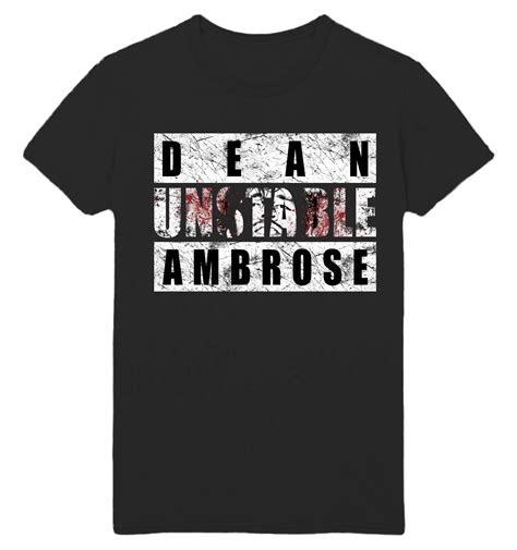 Dean Ambrose Unstable The Lunatic Quality Print Black Unisex T Shirt