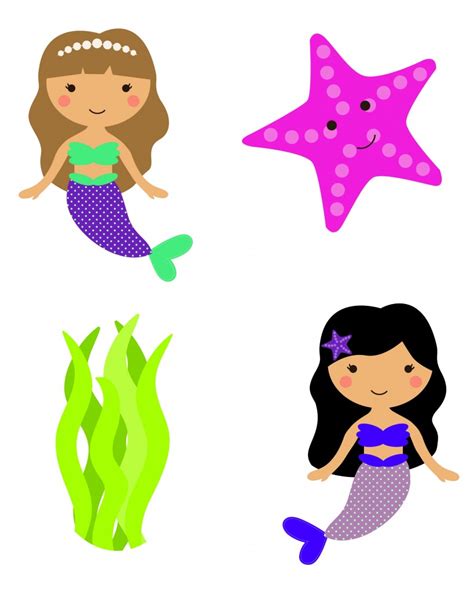 Mermaid Printable Template