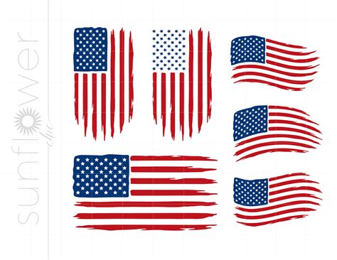 American Flag Svg Distressed Us Flag Svg Cut Files Etsy