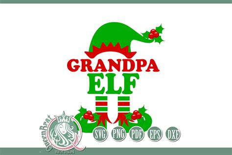 Grandpa Elf Graphic By Queenbrat Digital Designs · Creative Fabrica