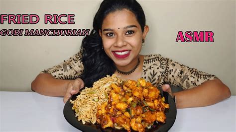 Veg Fried Rice And Gobi Manchurian Asmr Asmr Malayalam Asmr Mukbang