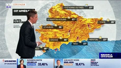 Météo Côte d Azur un ciel plus voilé dans l après midi 27C à Nice