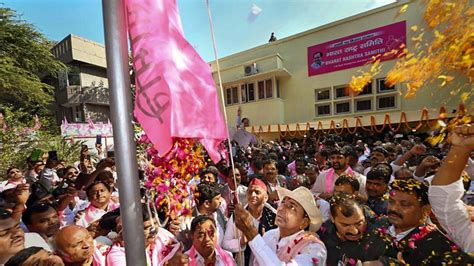 Kcr Launches National Headquarters Of Brs In Delhi Bengaluru