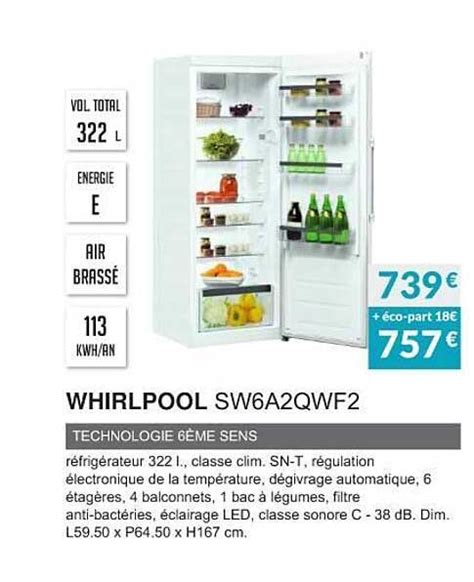 Promo Whirlpool Sw A Qwf Chez Copra Icatalogue Fr