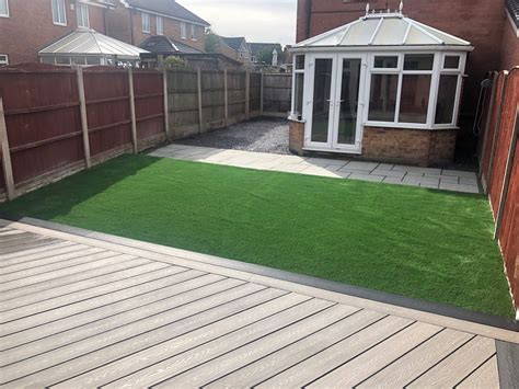 Small Garden Makeover With Composite Decking And Artificial Grass