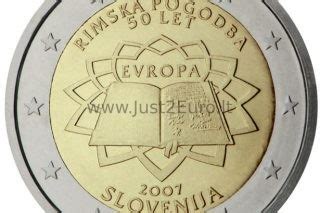 2 Euro Coin 2007 Slovenija Treaty Of Rome Just2Euro Euro World