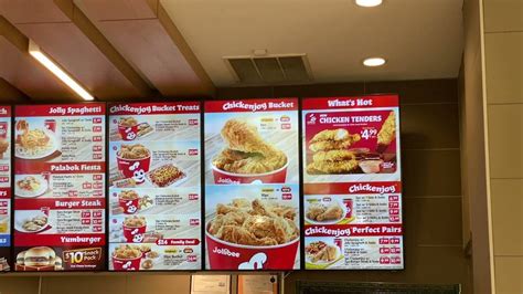 Menu At Jollibee Fast Food Jacksonville Atlantic Blvd