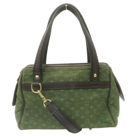 Louis Vuitton Verde Caqui Monograma Mini Lin Josephine PM Speedy Bolsa