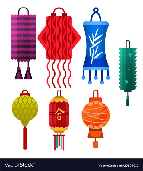 Chinese lantern paper lightertraditional Vector Image