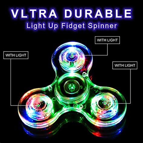 Scione 5 Pack Fidget Spinners Led Light Up Fidget Spinner Halloween