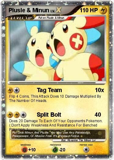 Pokémon Plusle Minun - Tag Team - My Pokemon Card