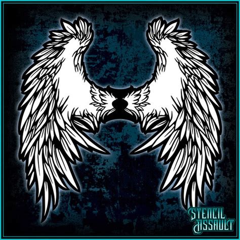 Wings 7 Airbrush Stencil Template - Etsy