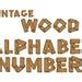 Vintage Wood Alphabet And Numbers Clipart Wood Letters Clipart Wood