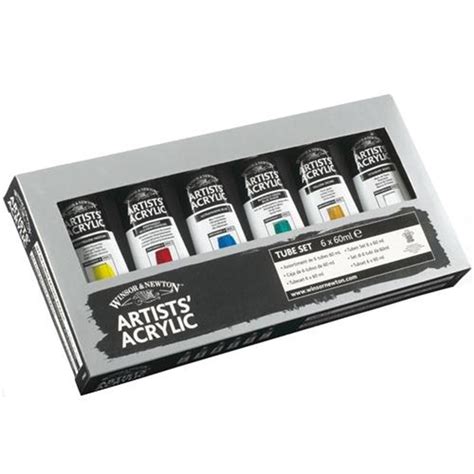 Winsor Newton Artists Acrylic Paint Basic Set 6 X 60ml