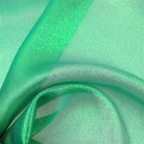 Metallic Organza Green Lullabee Fabrics