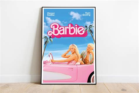 BARBIE, Margot Robbie, Ryan Gosling, Movie, Digital Poster, Trendy ...