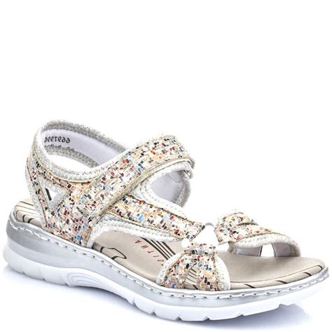 Rieker Womens Velcro Strap Sandal Multi Paul Byron Shoes Ireland