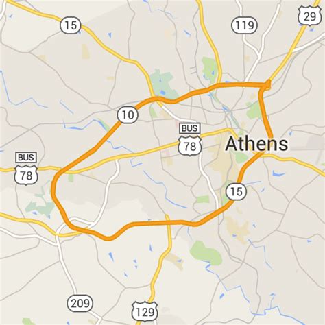 Athens GA Street Map