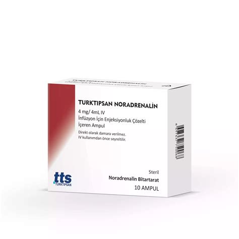 Turktipsan Noradrenaline 4 Mg 4 Ml Ampoule Containing Injectable